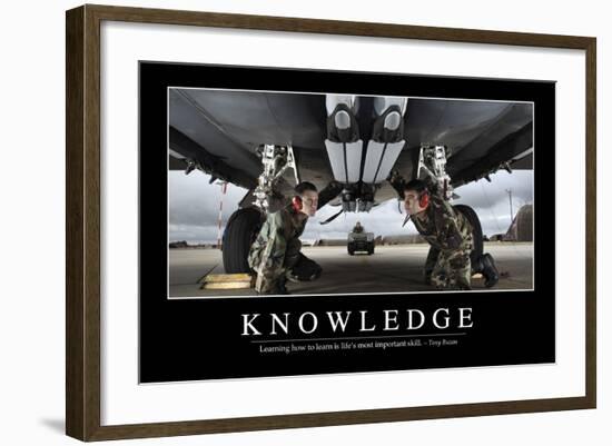 Knowledge: Inspirational Quote and Motivational Poster-null-Framed Photographic Print