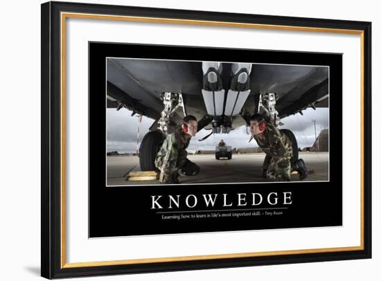 Knowledge: Inspirational Quote and Motivational Poster-null-Framed Photographic Print