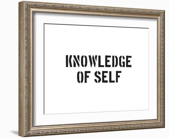 Knowledge Of Self-SM Design-Framed Art Print