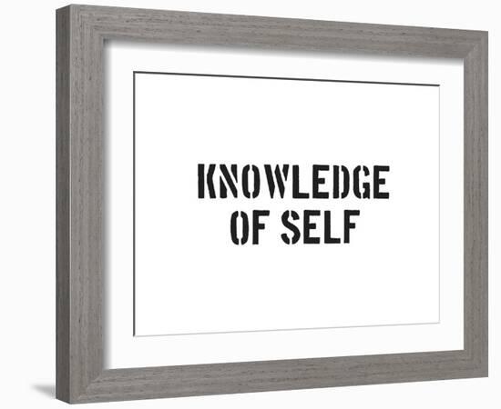 Knowledge Of Self-SM Design-Framed Art Print