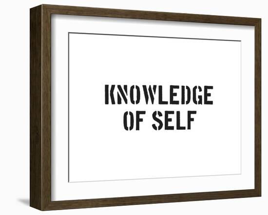 Knowledge Of Self-SM Design-Framed Art Print