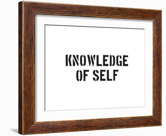 Knowledge Of Self-SM Design-Framed Art Print