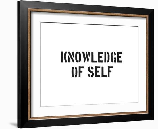 Knowledge Of Self-SM Design-Framed Art Print