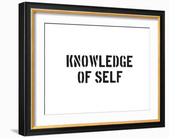 Knowledge Of Self-SM Design-Framed Art Print