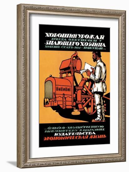 Knowledgeable Husbandman Always Gets a Good Harvest-V. Kaabak-Framed Art Print