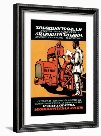 Knowledgeable Husbandman Always Gets a Good Harvest-V. Kaabak-Framed Art Print