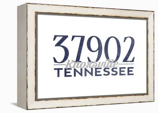 Knoxville, Tennessee - 37902 Zip Code (Blue)-Lantern Press-Framed Stretched Canvas