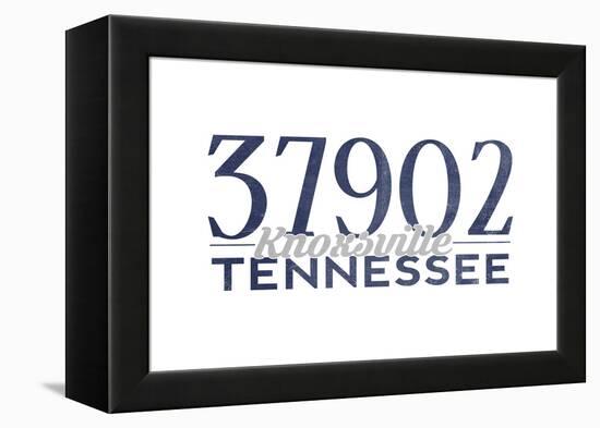 Knoxville, Tennessee - 37902 Zip Code (Blue)-Lantern Press-Framed Stretched Canvas