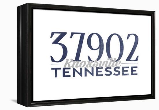 Knoxville, Tennessee - 37902 Zip Code (Blue)-Lantern Press-Framed Stretched Canvas