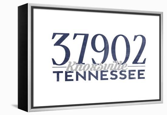 Knoxville, Tennessee - 37902 Zip Code (Blue)-Lantern Press-Framed Stretched Canvas