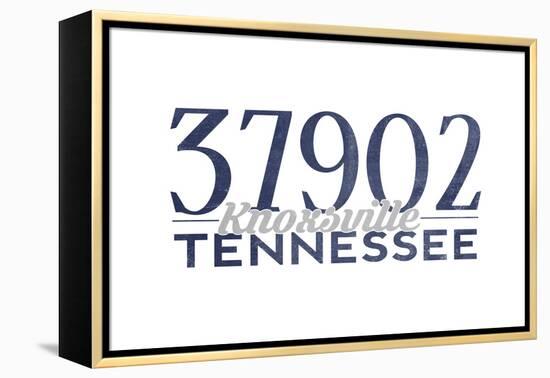 Knoxville, Tennessee - 37902 Zip Code (Blue)-Lantern Press-Framed Stretched Canvas