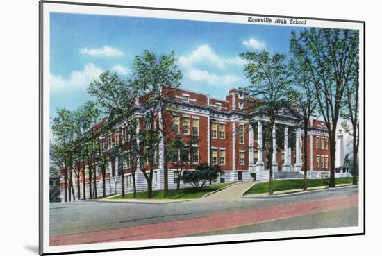 Knoxville, Tennessee - Exterior View of Knoxville High School-Lantern Press-Mounted Art Print