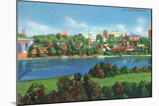 Knoxville, Tennessee - Panoramic View of the City Skyline-Lantern Press-Mounted Art Print