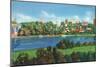 Knoxville, Tennessee - Panoramic View of the City Skyline-Lantern Press-Mounted Art Print