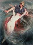 A Fisherman Engulfed by a Siren-Knut Ekvall-Premier Image Canvas