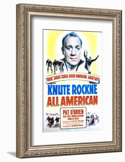 Knute Rockne All American - Movie Poster Reproduction-null-Framed Photo