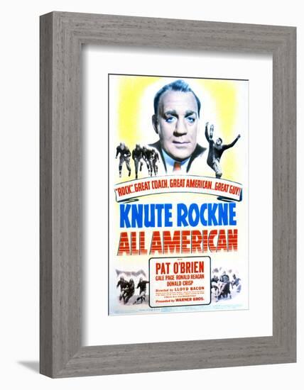 Knute Rockne All American - Movie Poster Reproduction-null-Framed Photo