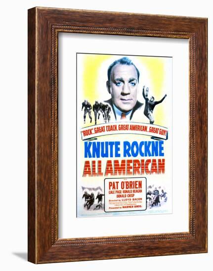 Knute Rockne All American - Movie Poster Reproduction-null-Framed Photo