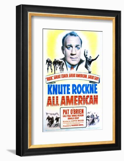 Knute Rockne All American - Movie Poster Reproduction-null-Framed Photo