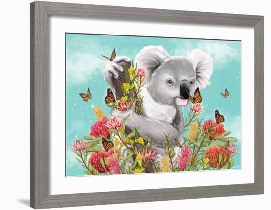 Koala Butterfly-Lilly Perrott-Framed Art Print