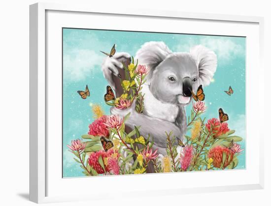 Koala Butterfly-Lilly Perrott-Framed Art Print