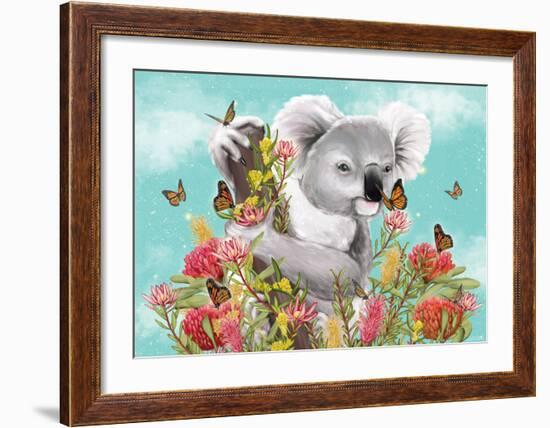 Koala Butterfly-Lilly Perrott-Framed Art Print