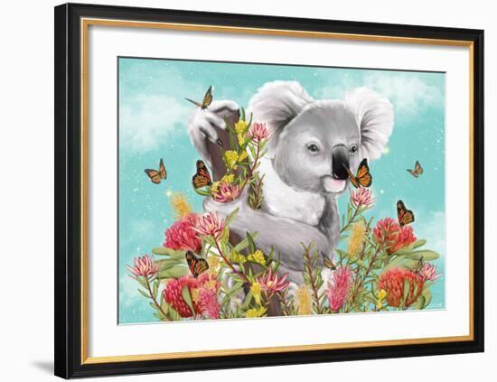 Koala Butterfly-Lilly Perrott-Framed Art Print