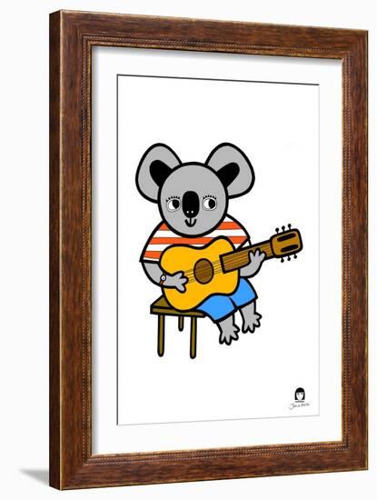 Koala with Guitar-Jane Foster-Framed Art Print