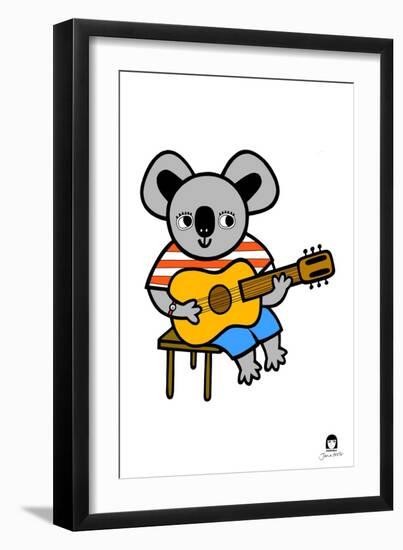 Koala with Guitar-Jane Foster-Framed Art Print