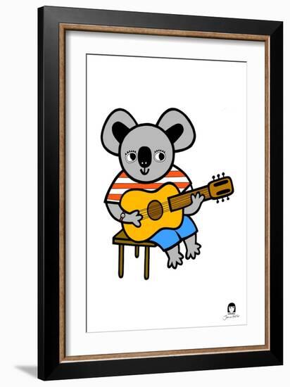 Koala with Guitar-Jane Foster-Framed Art Print