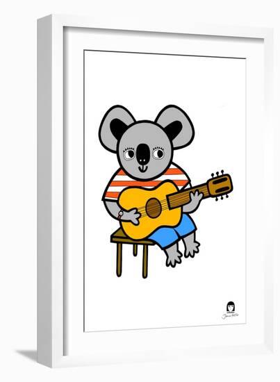Koala with Guitar-Jane Foster-Framed Art Print