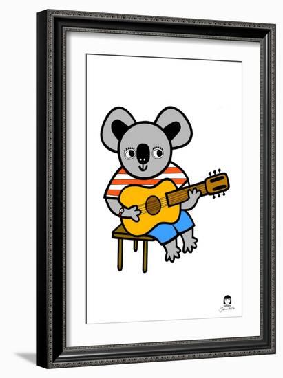 Koala with Guitar-Jane Foster-Framed Art Print