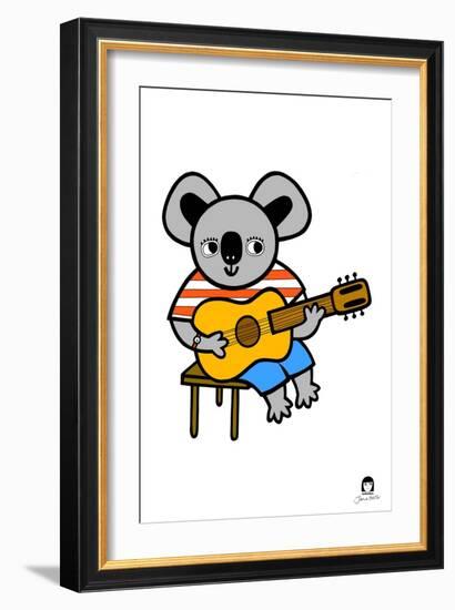 Koala with Guitar-Jane Foster-Framed Art Print