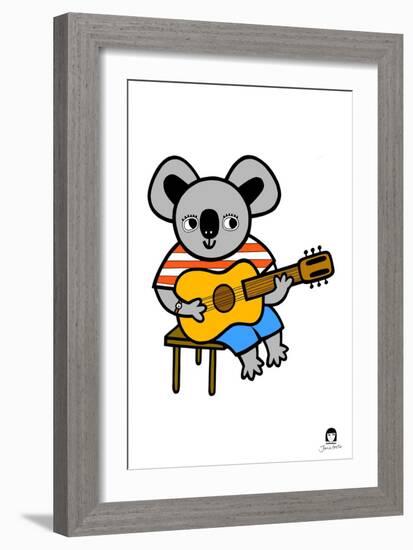Koala with Guitar-Jane Foster-Framed Premium Giclee Print