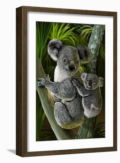 Koala-Lantern Press-Framed Premium Giclee Print