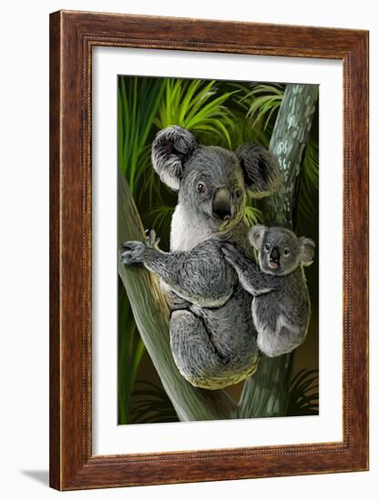 Koala-Lantern Press-Framed Premium Giclee Print