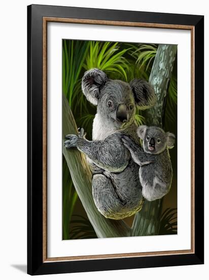 Koala-Lantern Press-Framed Premium Giclee Print