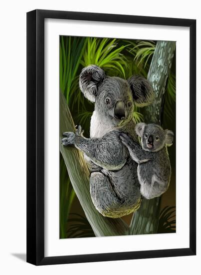 Koala-Lantern Press-Framed Premium Giclee Print