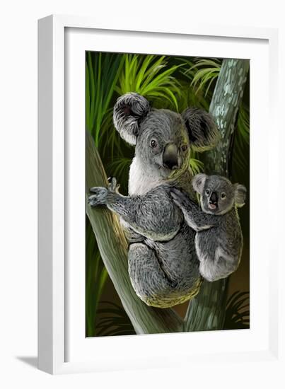 Koala-Lantern Press-Framed Premium Giclee Print