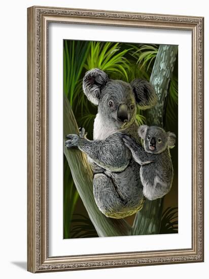 Koala-Lantern Press-Framed Art Print