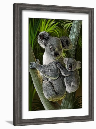 Koala-Lantern Press-Framed Art Print