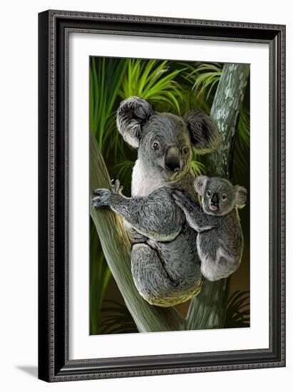 Koala-Lantern Press-Framed Art Print