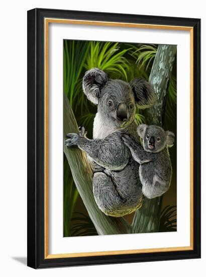 Koala-Lantern Press-Framed Art Print