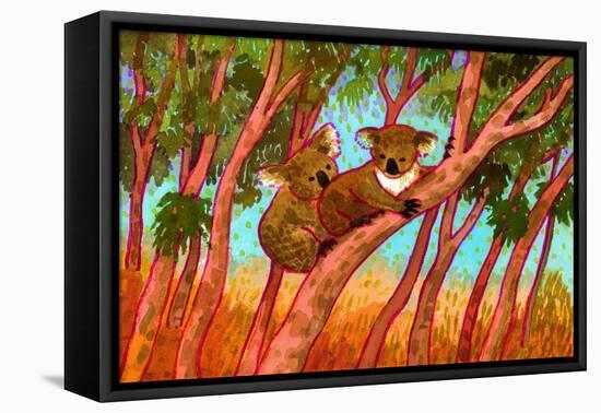 Koalas-John Newcomb-Framed Premier Image Canvas