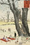 Mt. Yoshino, Cherry Blossoms or Yoshino yama from Sketches of Famous Places in Japan, 1897-Kobayashi Kiyochika-Framed Giclee Print