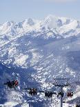 Chair Lift Carries Skiers at Alta, Alta Ski Resort, Salt Lake City, Utah, USA-Kober Christian-Photographic Print