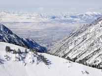 Chair Lift Carries Skiers at Alta, Alta Ski Resort, Salt Lake City, Utah, USA-Kober Christian-Framed Photographic Print