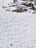 Salt Lake Valley and Fresh Powder Tracks at Alta, Alta Ski Resort, Salt Lake City, Utah, USA-Kober Christian-Framed Photographic Print