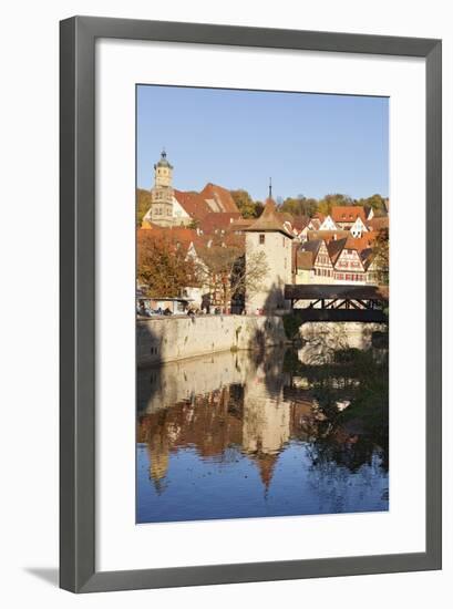 Kocher River and Old Town, Schwaebisch Hall, Hohenlohe, Baden Wurttemberg, Germany, Europe-Markus Lange-Framed Photographic Print