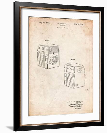 Kodak Brownie Bullseye 1954 Patent-Cole Borders-Framed Art Print